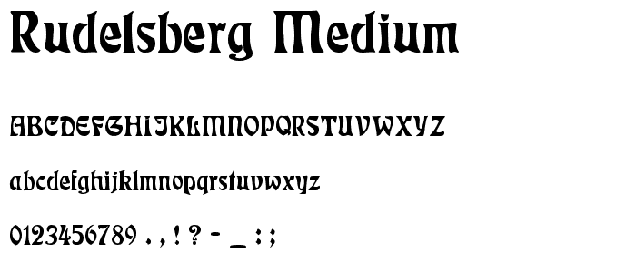 Rudelsberg Medium font